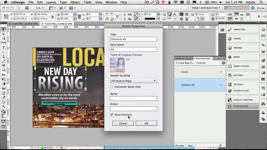 interactive pdf indesign template