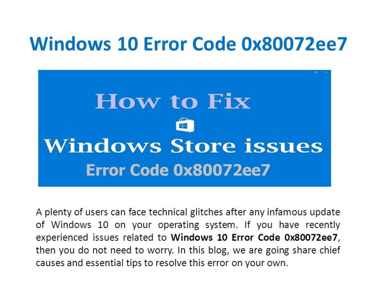 How To Fix Windows 10 Store Error Code 0x80072ee7 4491